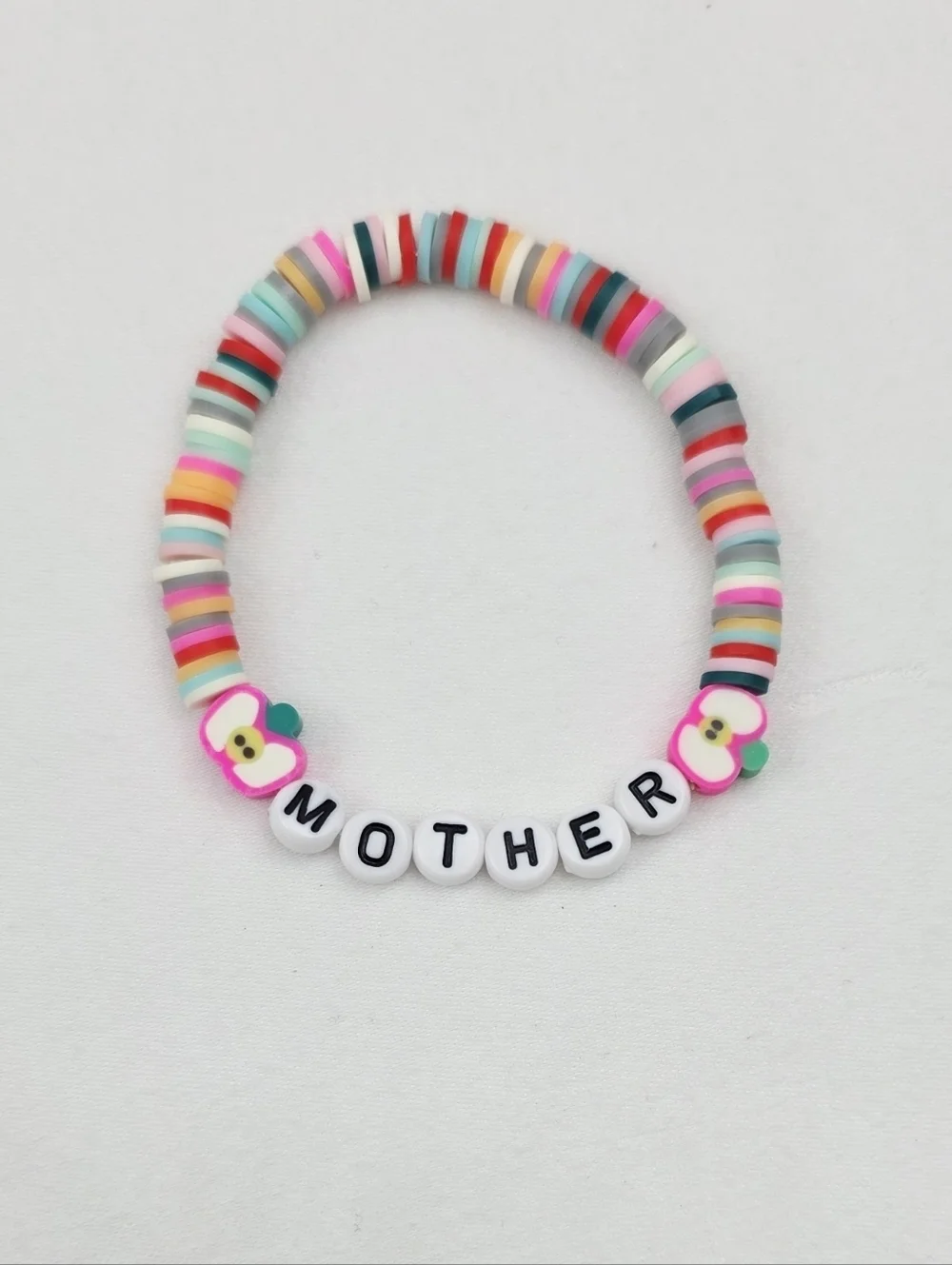 Handmade Clay Bead Multi Color Mother Bracelet